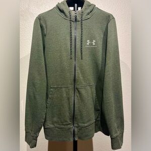 Under Armour Sportstyle Green Fleece Full Zip Hoodie Jacket - Size S (Men’s)